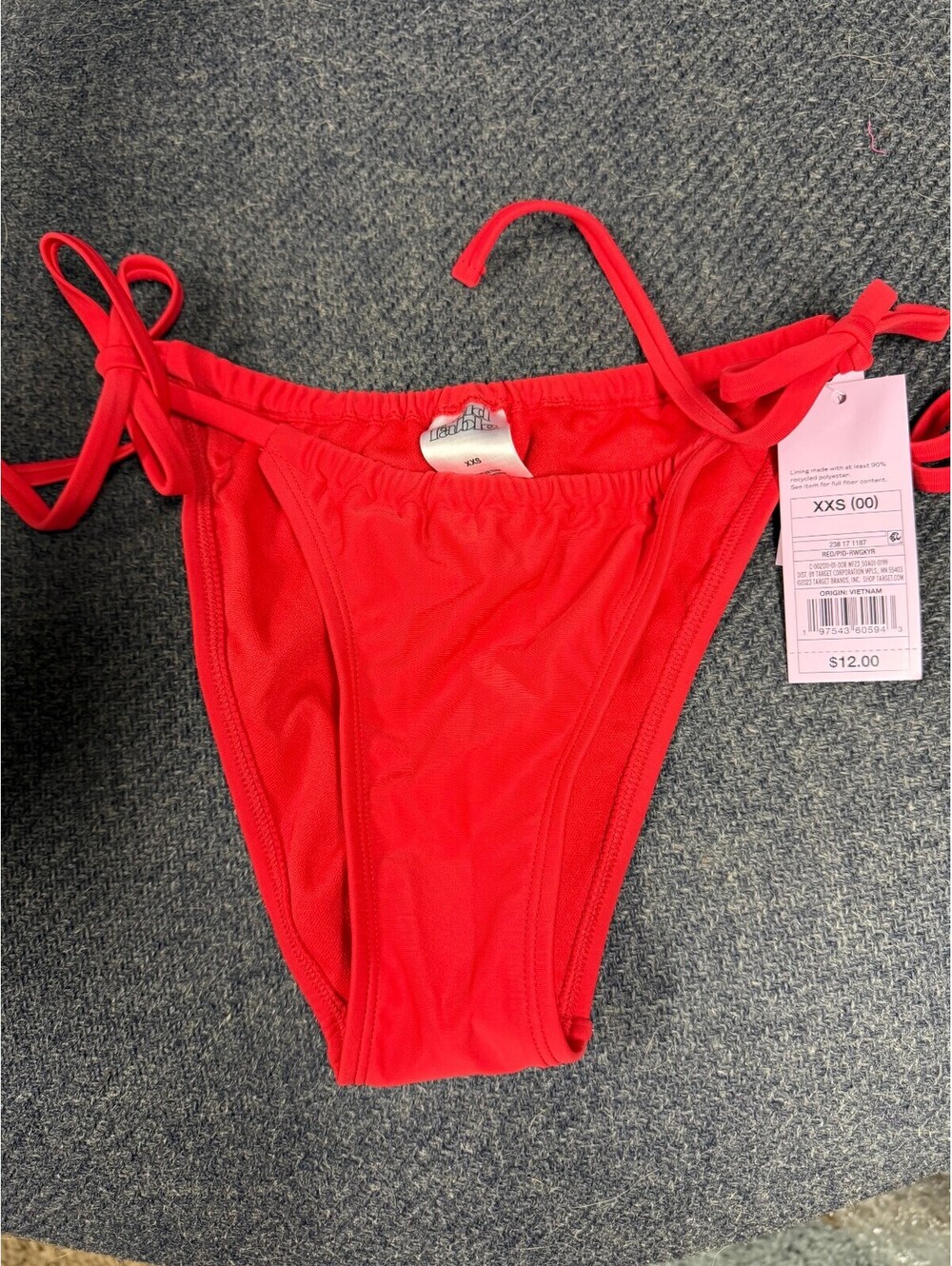 Wild Fable Red Adjustable Cheeky Bikini Bottoms XXS